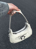 Baguette Bag Female Hot Girl Underarm Bag PU Leather Star Bag